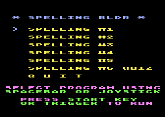 Spelling Builder atari screenshot