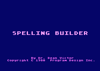 Spelling Builder atari screenshot