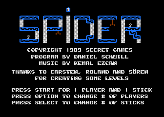 Spider atari screenshot