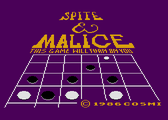 Spite and Malice atari screenshot
