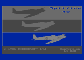 Spitfire '40 atari screenshot