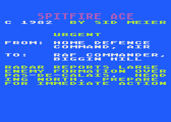 Spitfire Ace atari screenshot