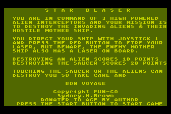 Star Blaster atari screenshot