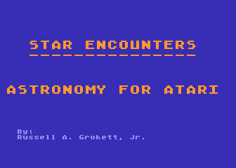 Star Encounters atari screenshot