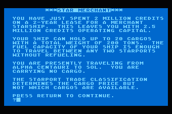 Star Merchant atari screenshot