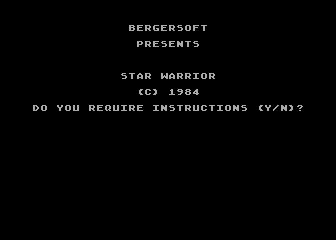 Star Warrior atari screenshot