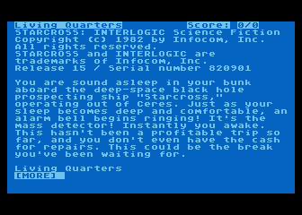Starcross atari screenshot