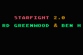 Starfight 2.0 atari screenshot
