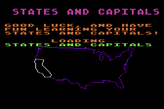 States and Capitals atari screenshot