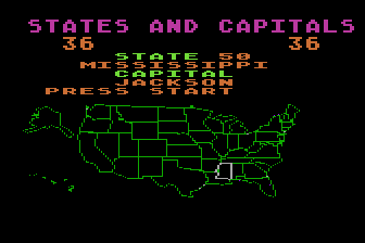 States and Capitals atari screenshot