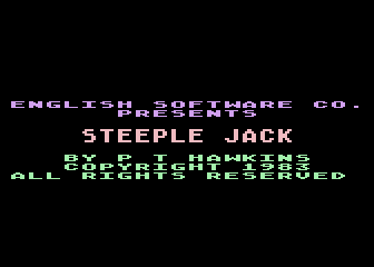 Steeple Jack atari screenshot
