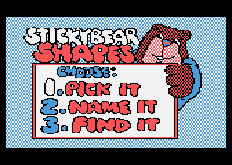Stickybear Shapes atari screenshot