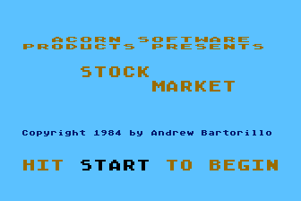Stock Market atari screenshot