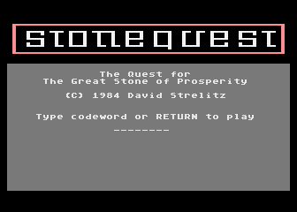 Stonequest atari screenshot