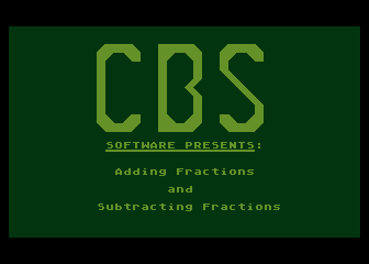 Success with Math - Fractions - Addition and Subtraction atari screenshot