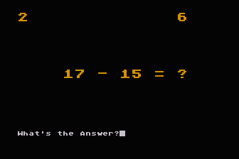 Summer's Math Game - Subtraction atari screenshot