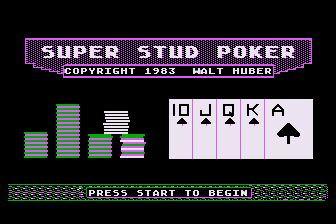 Super Stud Poker atari screenshot