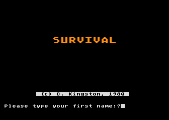 Survival Adventure atari screenshot