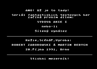 Sydova Akce I atari screenshot