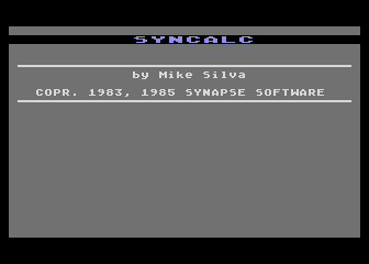 SynCalc atari screenshot