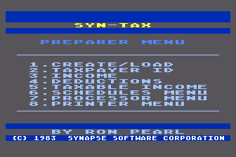 SynTax atari screenshot