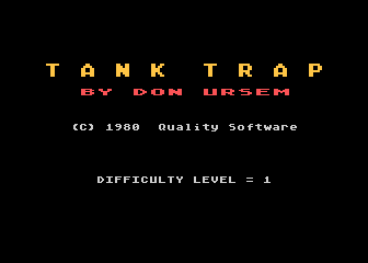 Tank Trap atari screenshot