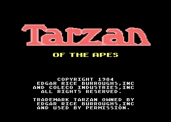 Tarzan of the Apes atari screenshot
