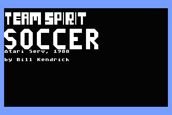 Team Spirit Soccer atari screenshot