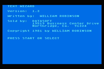 Text Wizard atari screenshot