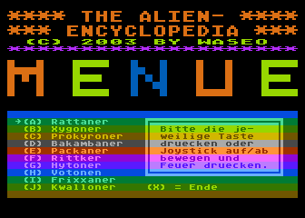 Alien-Encyclopedia (The) atari screenshot