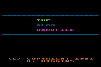 Alog Cardfile (The) atari screenshot