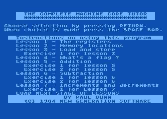 Complete Machine Code Tutor (The) atari screenshot