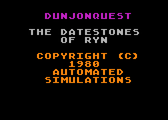 Dunjonquest - The Datestones of Ryn atari screenshot