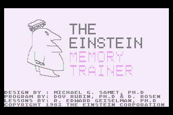Einstein MemoryTrainer (The) atari screenshot