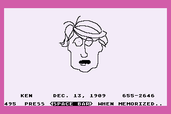 Einstein MemoryTrainer (The) atari screenshot