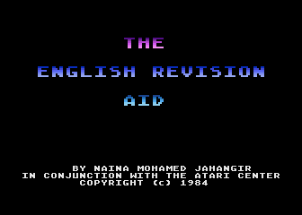 English Revision Aid (The) atari screenshot