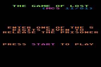 Game of Lost (The) atari screenshot