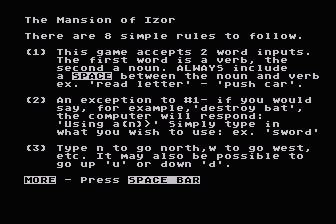 Mansion of Izor (The) atari screenshot