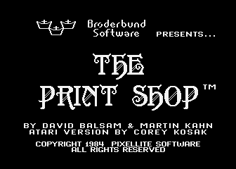 Print Shop (The) atari screenshot