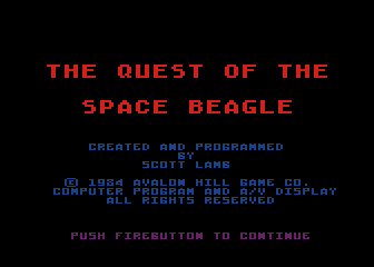 Quest of the Space Beagle (The) atari screenshot