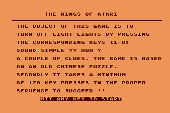 Rings of Atari (The) atari screenshot