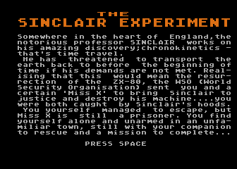 Sinclair Experiment (The) atari screenshot