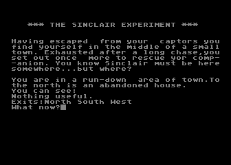 Sinclair Experiment (The) atari screenshot