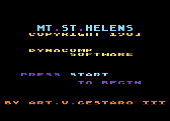 Solar System (The) / Mount Saint Helens atari screenshot