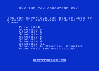 Tax Advantage (The) atari screenshot