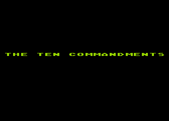 Ten Commandments (The) atari screenshot