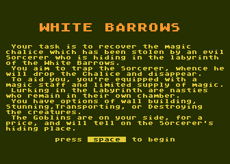 White Barrows (The) atari screenshot