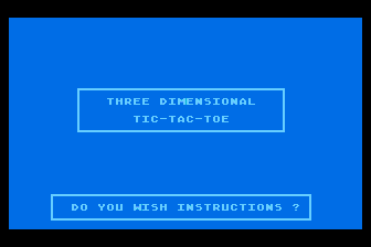 Three-D Tic-Tac-Toe atari screenshot