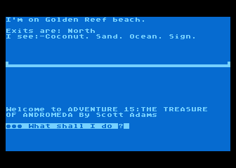 Adventure No. 15 - The Treasure of Andromeda atari screenshot