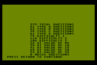 Trivia Quest Utility Disk atari screenshot